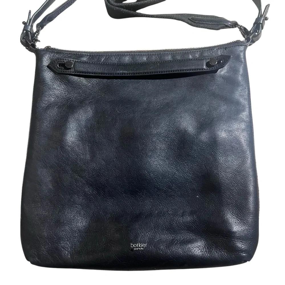 BOTKIER Warren leather women's shoulder hobo crossbody‎ bag  Black